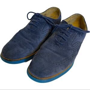 Cole Haan Grande OS Blue Suede Oxfords Men Shoes 9 M